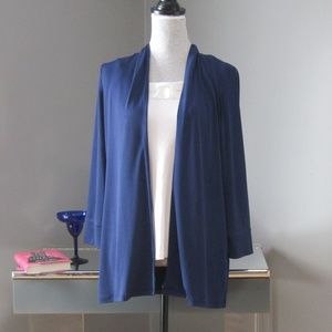 NEW Rafaella Caribbean Blue Open Front Cardigan M